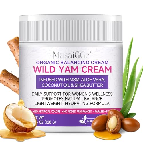 Wild Yam Cream 120g with Dong Quai for Women, Hormonal Balance Cream, Support for Menopause and Perimenopause, Hydration Against Hot Flashes and Night Sweats, Natural Wild Yam, Nourish