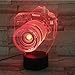 3D Optical Illusion Night Light - 7 LED Color Changing Lamp - Cool Soft Light Safe For Kids - Solution For Nightmares - Canon Digital SLR Camera DSLR