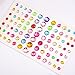 Outus Self-Adhesive Rhinestone Sticker Sheets Assorted Colors Various Shapes, 4 Size, 8 Sheets, 674 Pieces