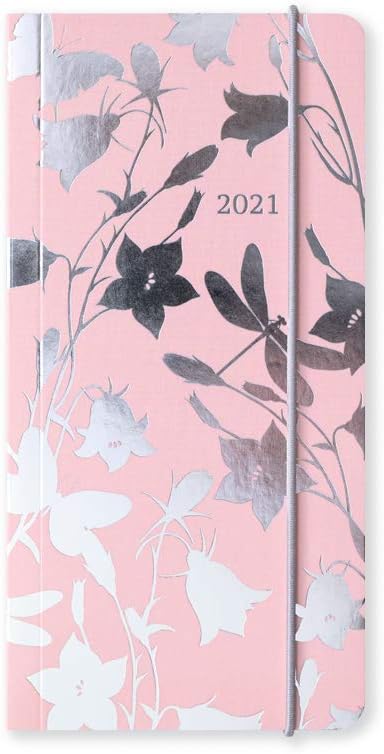 2026 Slimline Diary - Matilda Myres - Weekly Notes Layout - Week on One Page, Notes on Other - Elastic Closure - Personalised Version - Pink