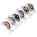 Aorace 6pcs/lot 1.5g/3cm Small Crankbait Top Water Fishing Wobbler Colorful Mini Crank Bait Bass Fishing Tackle Treble Hooks