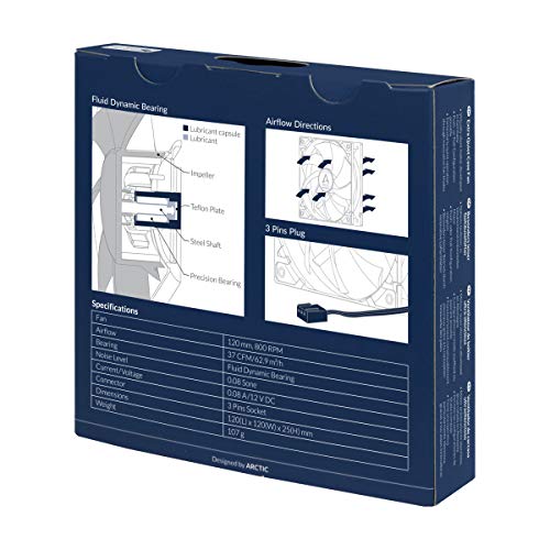 ARCTIC-F12-Silent-120-mm-Case-Fan-Very-quiet-motor-Computer-Almost-inaudible-Push-or-Pull-Configuration-Fan-Speed-800-RPM-BlackWhite