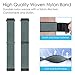 Band for Galaxy Watch 46mm / Gear S3 Frontier Classic, Fintie 22mm Lightweight Breathable Nylon Replacement Sport Loop Strap Bands, Storm Gray [Large]