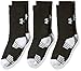 Under Armour Youth Heatgear Tech Crew Socks, 3-Pairs, Black, Small