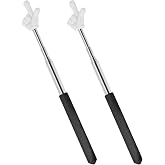 Bonsicoky 2 Pack Telescoping Teachers Pointer, Black | Versatile Retractable Hand Pointers, For Teaching and Presentations, Extendable to 21.7 Inches