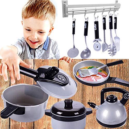 Jellydog Toy Pretend Play Kitchen Cooking Set, Toddler Kitchen Playset,Pots and Pans Set, Cutting Vegetable Playset,Educational Learning Toy, Kitchen Play Food for Boy Girl Kids 3 - Thumbnail 6