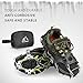Terra Hiker Crampons with 18 Teeth and Stainless Steel Anti-Slip Traction Cleats for Walking on Snow and Ice( Pack of 2)