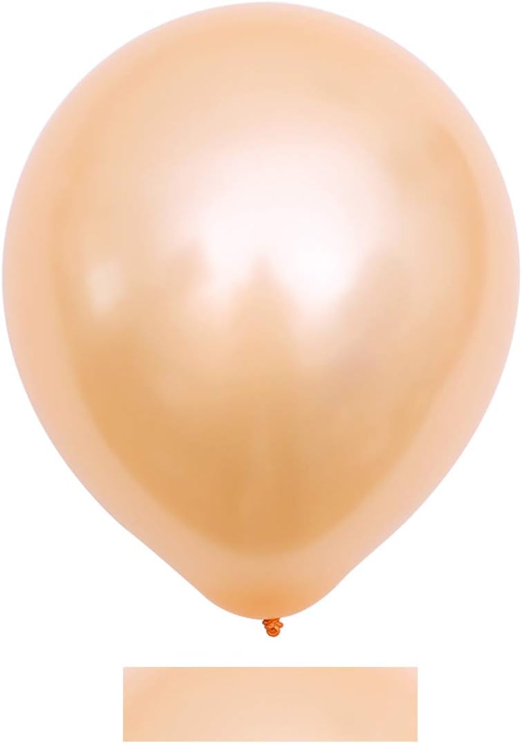 Eanjia Peal Latex Balloons 100pcs Bulk Pack of Thicken Latex Balloons 3.2g for Birthday Wedding Party Decorations, Good Round Shape ,Easy to Tie ,Vivid Clear,Real Shot (Champagne gold, 12inch): Toys & Games