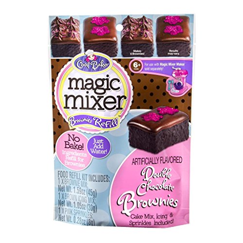 Cool Baker Magic Mixer Brownies Refill Kit - Double Chocolate Brownies 1.59 OZ, 1.05 OZ, 0.28 OZ