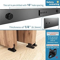 ZEKOO 11 FT Bypass Sliding Barn Door Hardware