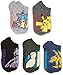 Pokemon Big Boys 5Pk No Show Socks, Assorted Dark, 10-13