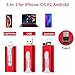 PXH USB 3.0 128GB iPhone Flash Drive for iPhone X XR XS MAX,Photo Stick for iPhone 6,iPhone 6 Plus,iPhone 8 Plus, iPad Pro,External Storage for iPhone iPad USB（red）