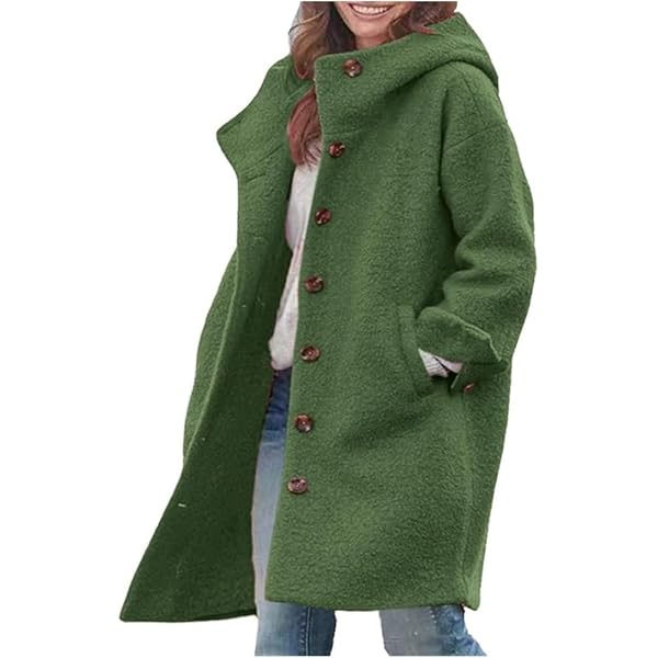 Amazon.com: chouyatou Women's Winter Single Breasted Long Wool