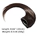 Clip in Human Hair Extension One piece Dark Brown #2 5 Clips 3/4 Full Head Natural Long Straight Soft Real Remy Hair Easy to wear 16 inch/45g