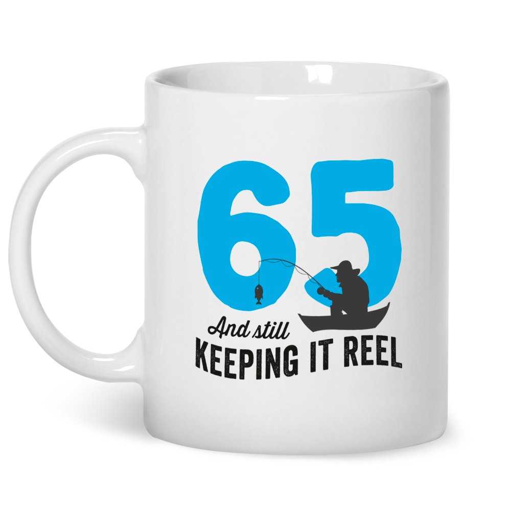 65th Birthday Gift Fishing Angling Mug Present Keepsake 10oz