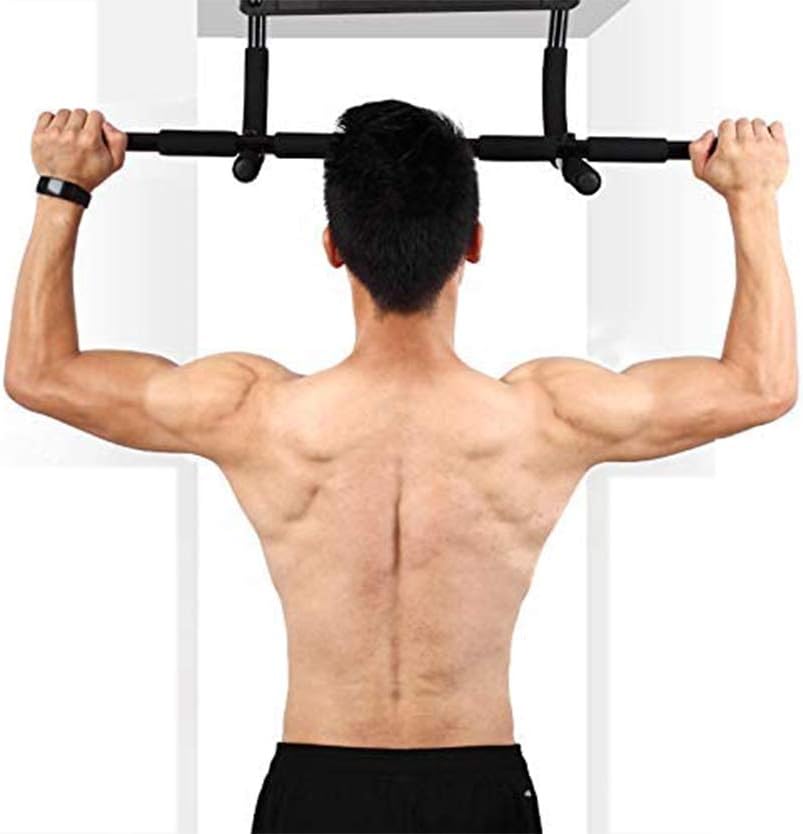 LIZHILI Pull Up and Chin Up Doorway Home Exercise Bar Without Screw Installation, Upper Body Workout Bar Sit Ups and Dips Home Gym Powwer Fitness Strength