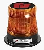 Federal Signal 212650-02SB Pulsator LED Beacon, Class 2, Permanent Mount with Tall Amber Dome