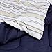 Amazon Basics 10-Piece Bed-in-a-Bag - Soft, Easy-Wash Microfiber - Full/Queen, Blue and Tan Stripe