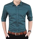 YTD Mens 100% Cotton Casual Slim Fit Long Sleeve