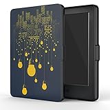 MoKo Case for Kindle E-reader (8th Generation 2016) - The Thinnest and Lightest  Cover with Auto Wake/Sleep for Amazon Kindle (6 Display, 8th Gen 2016 Release), City Night View