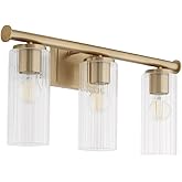 quorum lighting Juniper - 3 Light Bath Vanity-11.25 Inches Tall and 23.25 Inches Wide-Aged Brass Finish