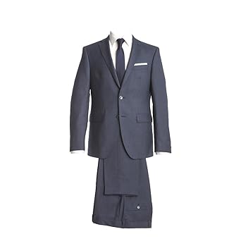 Barutti Anzug Dunkelblau feinste Struktur Tailored Fit taillierter Schnitt 100% Pure Wool Schurwolle Sakko Tarso AMF Hose Tos