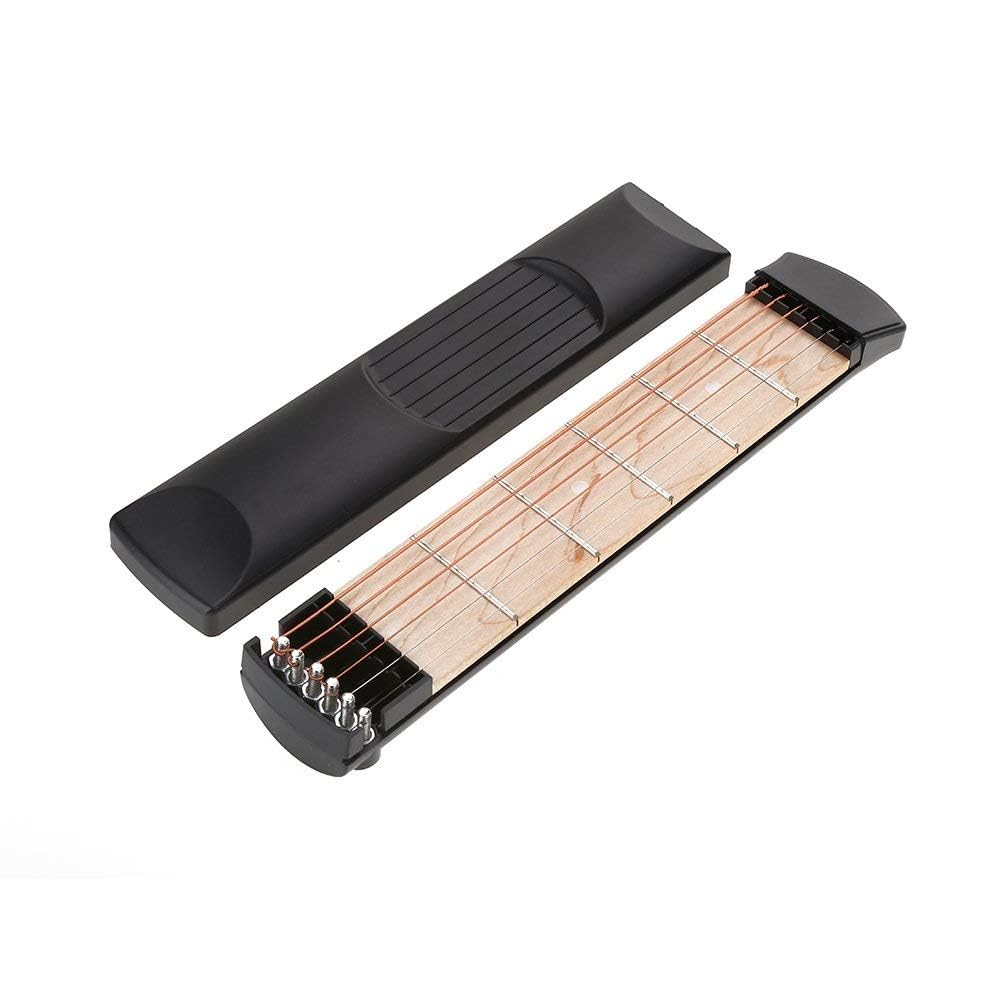 VGEBY Finger Exerciser Guitar 6 Fret Pocket Guitar Practice Chord Trainer Wrist Finger Exerciser Kit Training Tools Musical Instrument Accessories Auxiliary And Rectification
