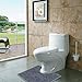 Vdomus Contour Bath Rug, Soft Shaggy U-Shaped Toilet Floor Mat Bathroom Carpet, 19 X 19 inches - Grey