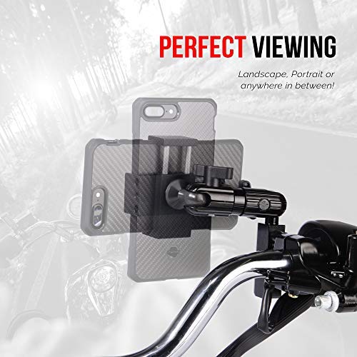 Brake/Clutch Reservoir Motorcycle Phone Mount - TACKFORM Enduro Series Leaders in Perch Mounts - No Modifications to your Bike - All Metal Construction - Spring Loaded One Handed Operation - Thumbnail 5