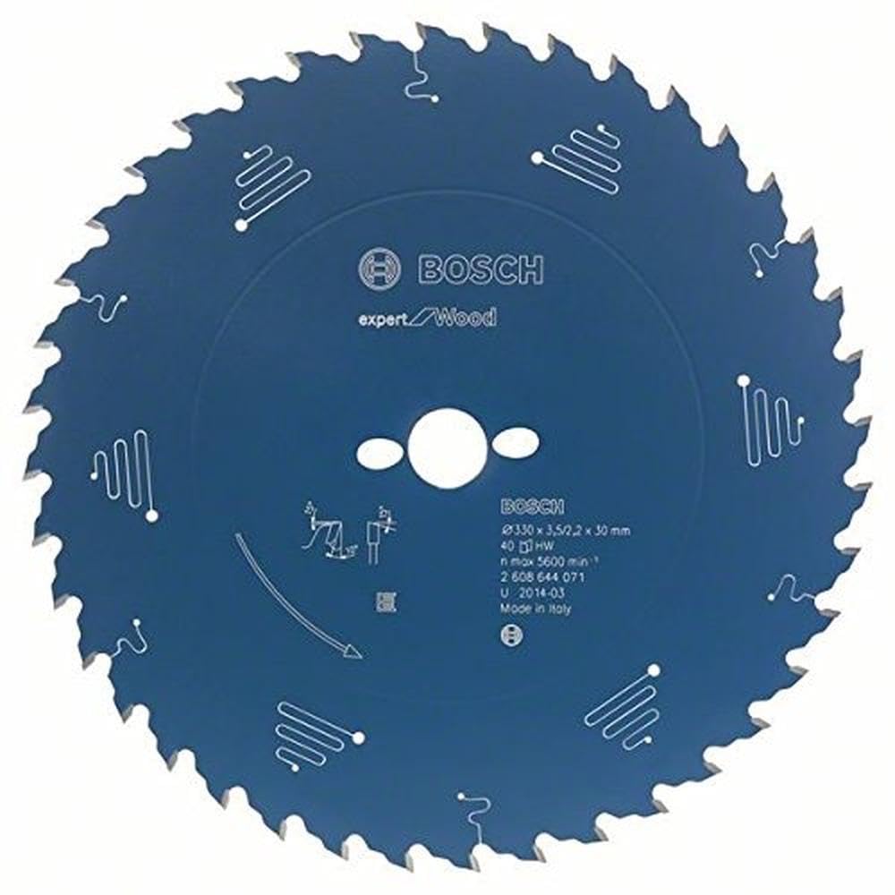 Bosch 2608644077 EXWOH 28 Tooth Top Precision Circular Saw Blade, 0 V, Blue