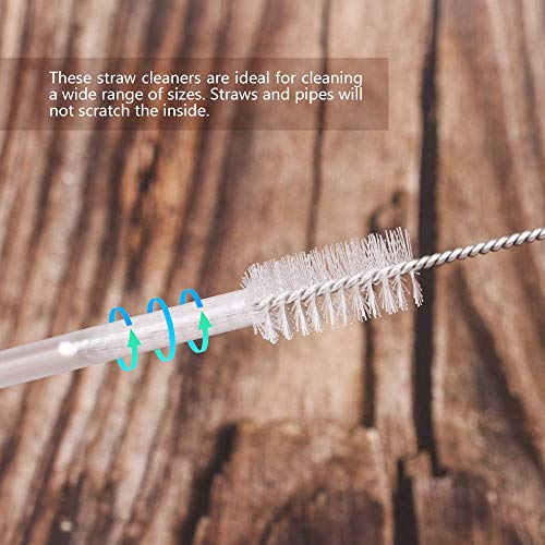6-Piece Straw Brush Drink Straw Cleaning Brush set Simple Straw Cleaner kit Nylon Skinny Pipe Tube Cleaner Bendable Cleaning Brush for Multiple Size Stainless Steel Tumbler Straws (3 Size)