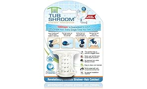 TubShroom The Revolutionary Tub Drain Protector Hair Catcher/Strainer/Snare, White