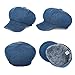 Comhats Womens Visor Beret Denim Newsboy Hat Cap for Ladies 100% Cotton Spring Summer Navy