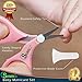 Top Rated Baby Nail Clippers Set with Scissors and Nasal Tweezer in the USA Simple Ergonomic Versatile Unisex Child Toddler Grooming & Healthcare Kit and Shower Gift (Pink)