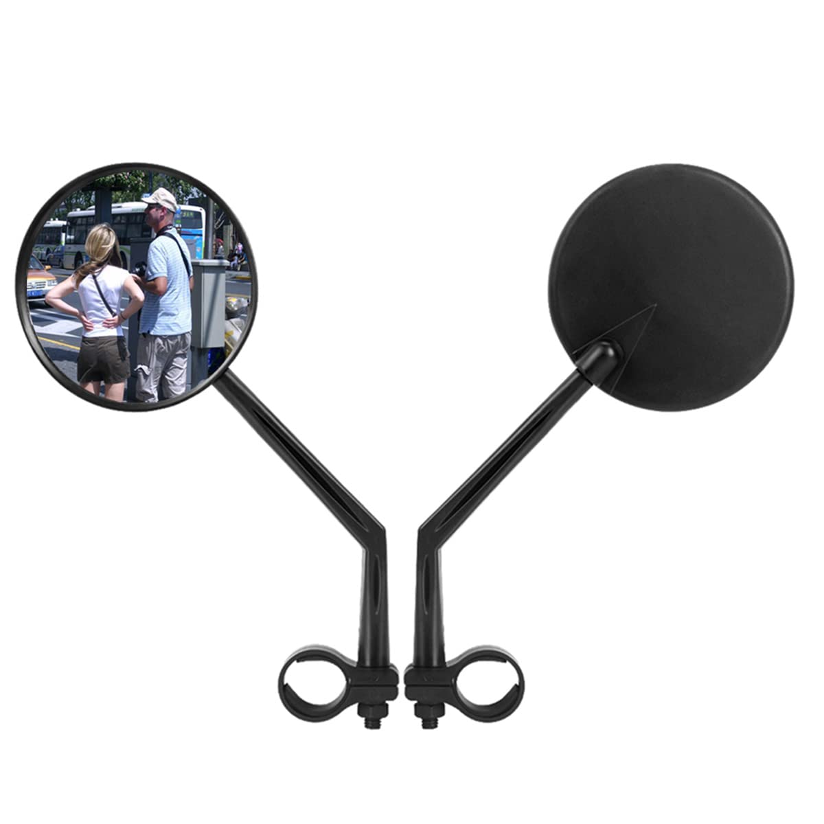 2pcs Bike Mirrors 360°Adjustable Bicycle Rearview Mirrors Wide Angle Handlebar Mirror Plastic Convex Cycling Rear View Mirrors Bar End Mirrors for Mobility scooter E-Bike，Handlebars 22.2mm