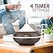 Aiho Aromatherapy Essential Oil Diffuser 200ML 5-in-1 Cool Mist Mini Ultrasonic Humidifier with 7 Color Changing Lamps 4 Timer Settings and Waterless Auto Shut-Off (Dark Brown)thumb 3