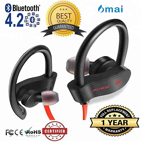 6MAI 4.2 Wireless Bluetooth Earbud Redmi Note Pro & Other Mi,Android Compatible earset with mic/Waterproof Headphones & handsfree Calling