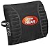 Relaxzen Massage Lumbar Cushion with Heat, Black