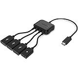 Micro USB HUB Adaptor with Power, TUSITA 3-Port Charging OTG Host Cable Cord Adapter Compatible with Raspberry Pi 2 3 Pi Zero