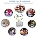 Submersible led lights with remote control Waterproof Flameless Tea Lights by SLBSTORES Battery Operated Reusable for Wedding party vase base Table Centerpieces (Pack of 10) White