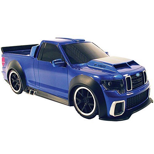 Suped-Up Remote Controlled Cobalt Blue Ford F-150 Pick Up Truck Racing Car