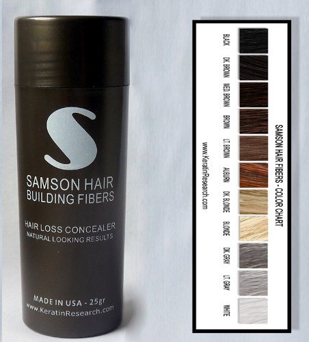 image for Samson Hair Fibers WHITE color Samson Best Hair Loss Concealer Buildin