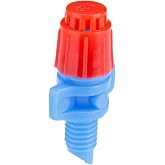 Raindrip 360JET010B, Micro Spray Jet, Full-Circle Pattern, 12 Stream, with 10-32 Threaded Inlet, Drip Irrigation Emitters for Drip Irrigation Gardening Systems, 10-Pack, Blue with Red