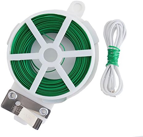 98 Feet (30m) Green Multi-Function Cable Ties Home Kitchen Cable Ties, Food Bag Sealing Cable, Cable Cord , Recyclables Sturdy Plastic Garden Plant Twist Tie Strap Cutter