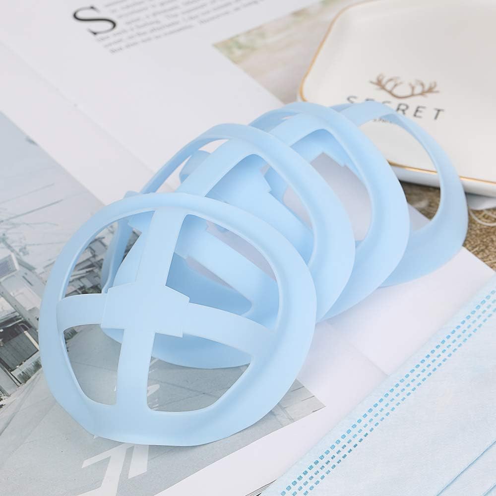 3D Bracket Internal Support Frame ，Cool Insert Lipstick Protector, Reusable ， Easier to Breathe & Talk（10pcs BLUE） - - 