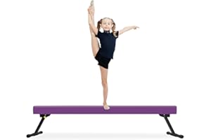 EL&IT·Wings 8ft Gymnastic Balance Beam,Adjustable High and Low Level Floor Beam - Highly Stable - Gym Practice Training Equipment for Kids Children Girls Home