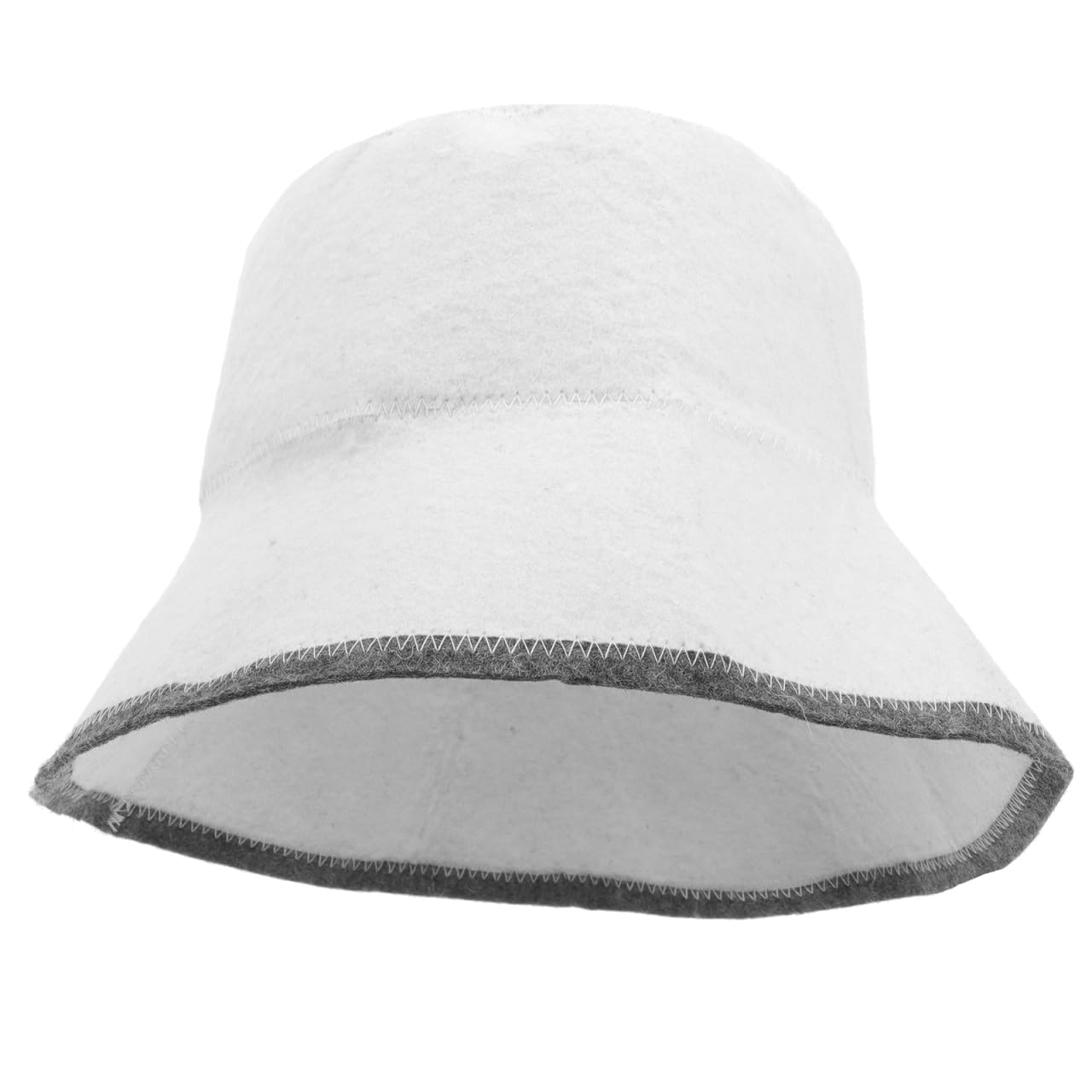 Kisangel Wool Sauna Hat for Women Men, Authentic Felt Sauna Cap for Bathing and Steam Rooms Home Accessories White