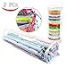 Wrapping Paper Organizer and Ribbon Organizer , Extra Long (36'') Clear Paper Wrap Organizer (Heavy Duty PVC Clear Wrapping Paper Storage) and Clear Ribbon Organizer