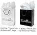 12 THANK YOU Gift Bags Groomsmen & Bridesmaid Black White Wedding Bridal Party