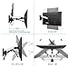 NB North Bayou TV Monitor Wall Mount Bracket Full Motion Articulating Swivel for 17-27 Inch Monitors with Load Capacity from 4.4~15.4lbs F120-S